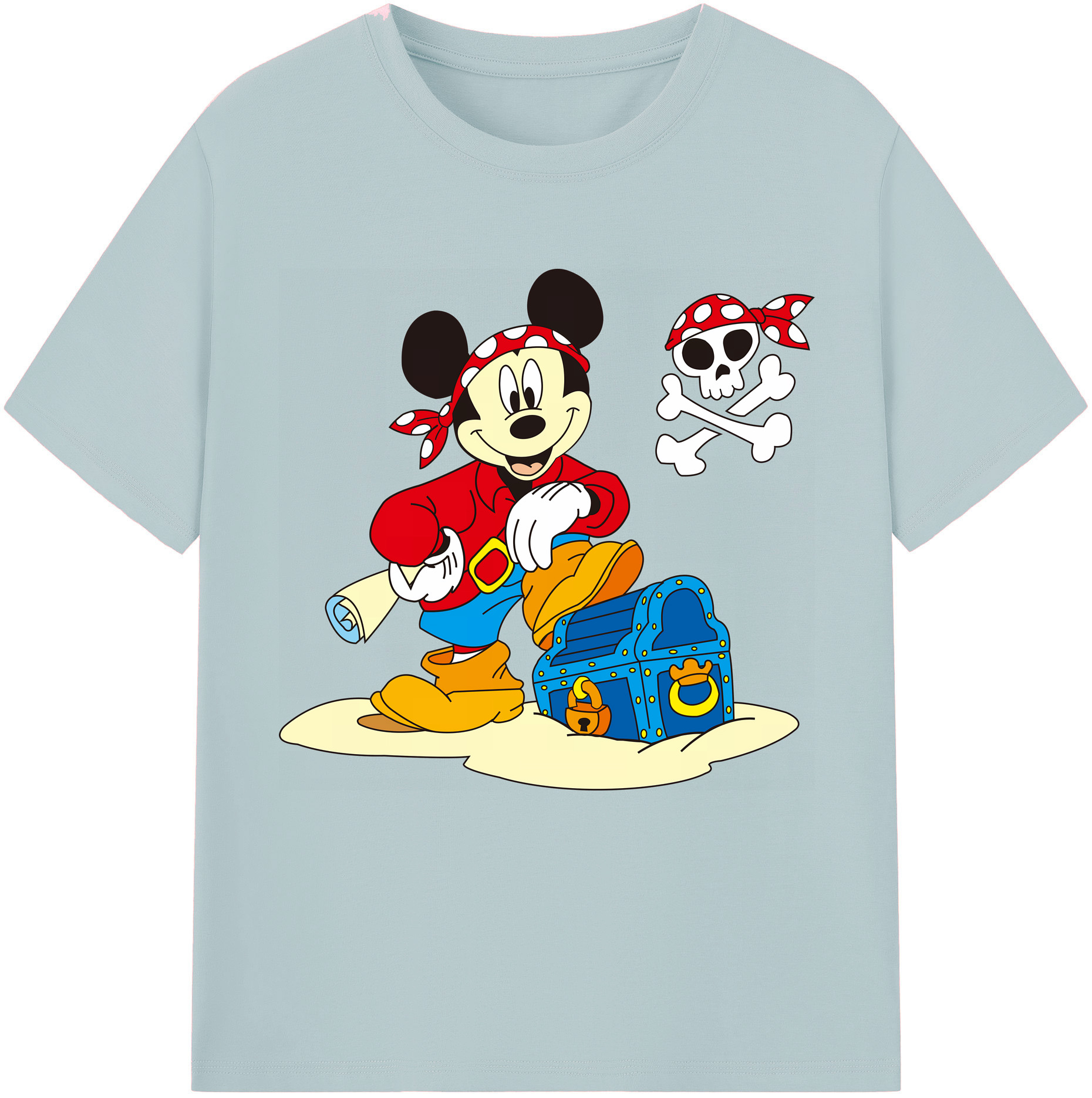 （画像用） ミッキーマウス Mickey Mouse 綿100％半袖Tシャツ（フロントプリント）